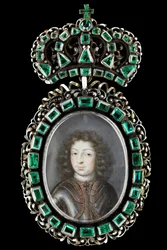 Miniaturowy portret Karola XI, króla Szwecji 1660-1697